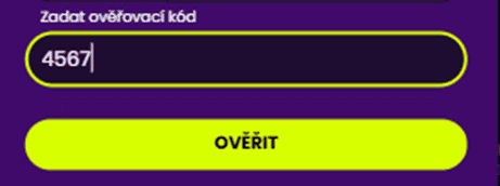 Zadejte ověřovací kód
