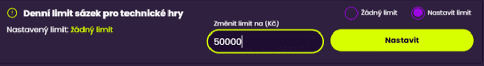 nastavte si limity