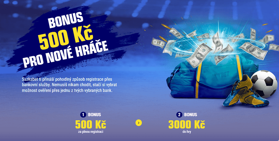 SazkaBet bonus až 3 000 Kč