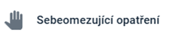 přesuňte se do kolonky „Sebeomezující opatření“