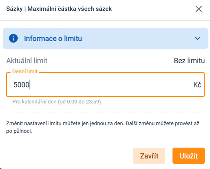 klikněte na tlačítko Uložit