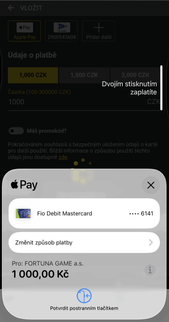 potvrďte převod