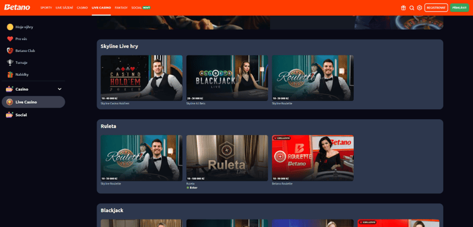 Betano live casino
