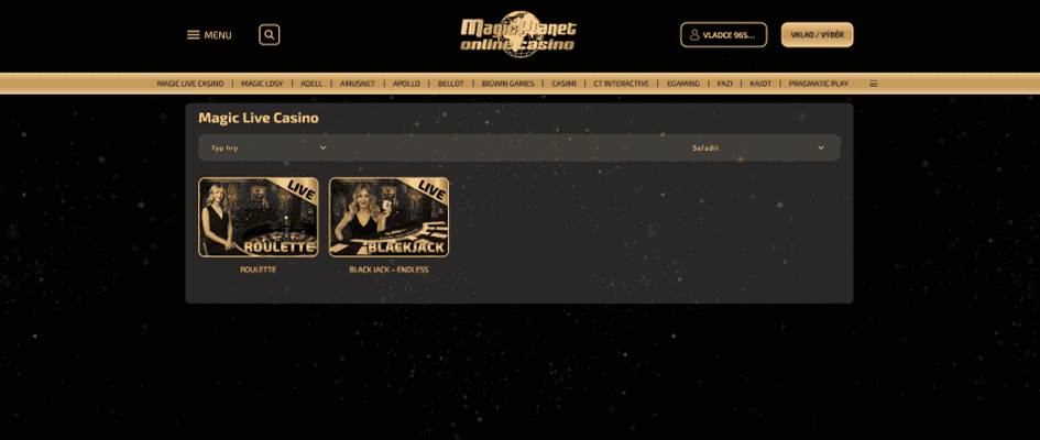Magic Planet live casino