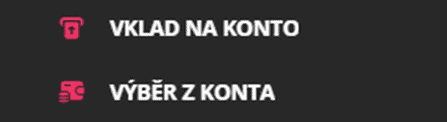 Možnosti vkladů a výběrů