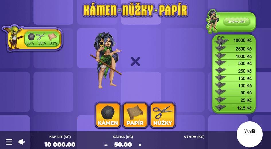 Hra Kámen-nůžky-papír