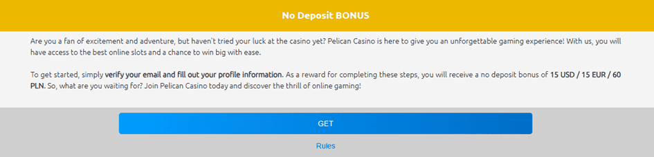 No deposit bonus