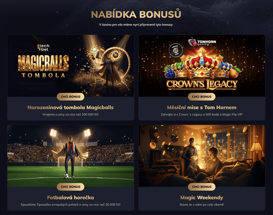 Bonus pro nové i stálé hráče