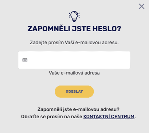 Obnovení zapomenutého hesla