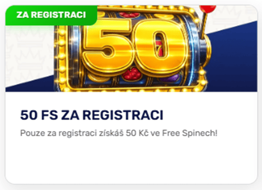 Bonus 50 FS za registraci