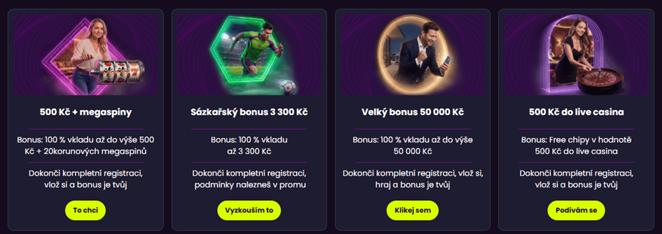 Aktuální vstupní bonusy