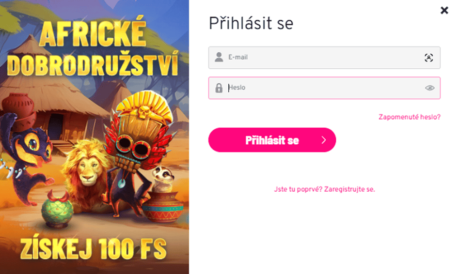 Přihlášení do casina