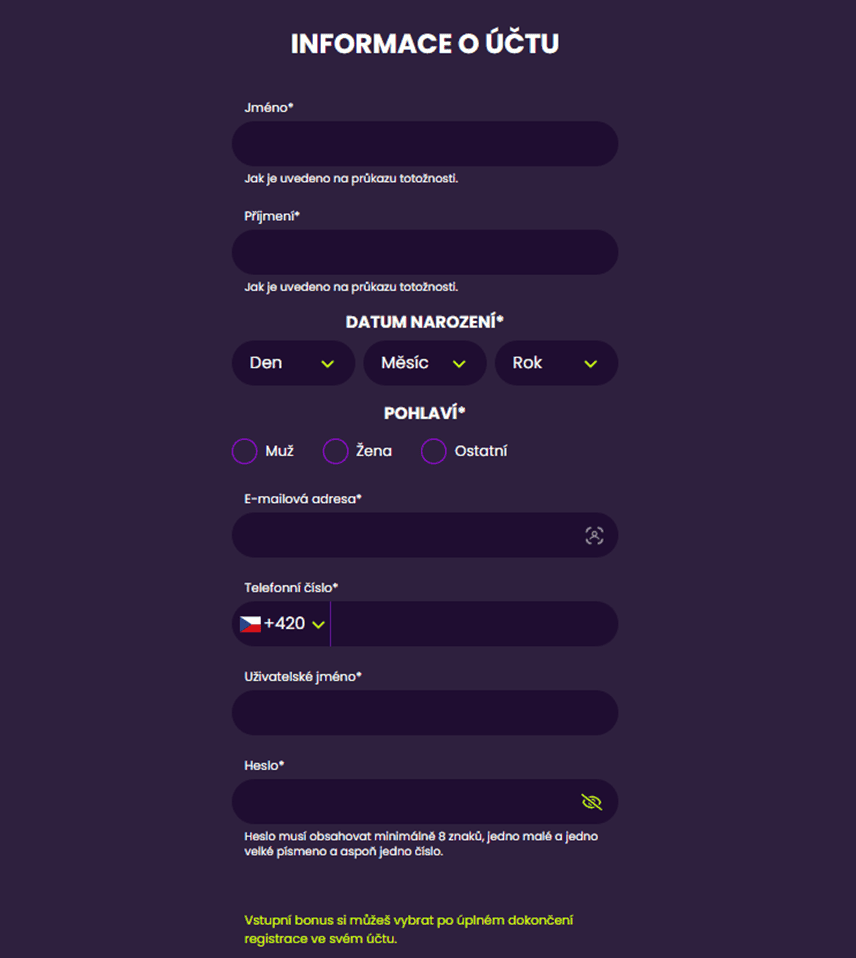 Registrace na Kingsbet