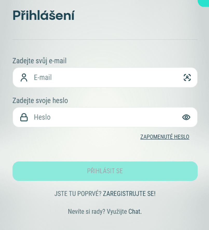 Přihlašovací formulář