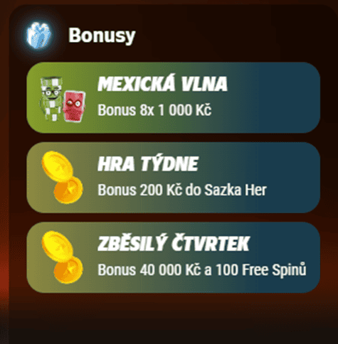 Aktuální bonusová nabídka