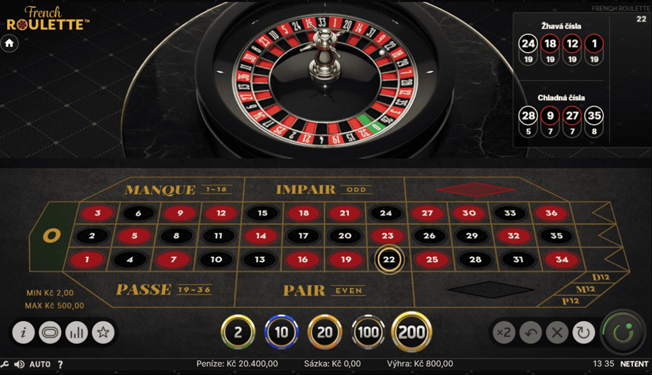 Jak se French Roulette hraje