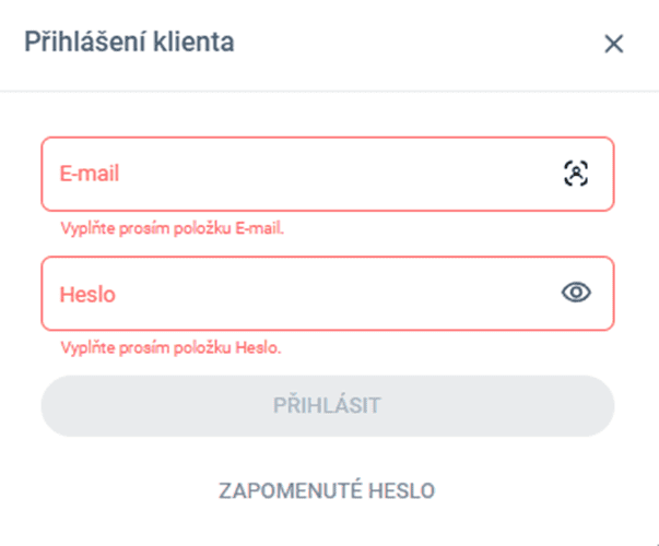 Přihlášení do účtu