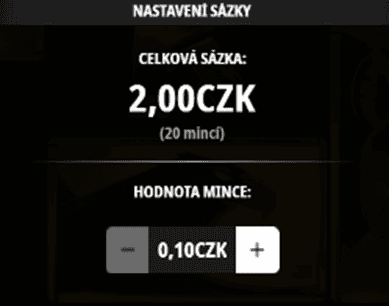 Nastavení sázky