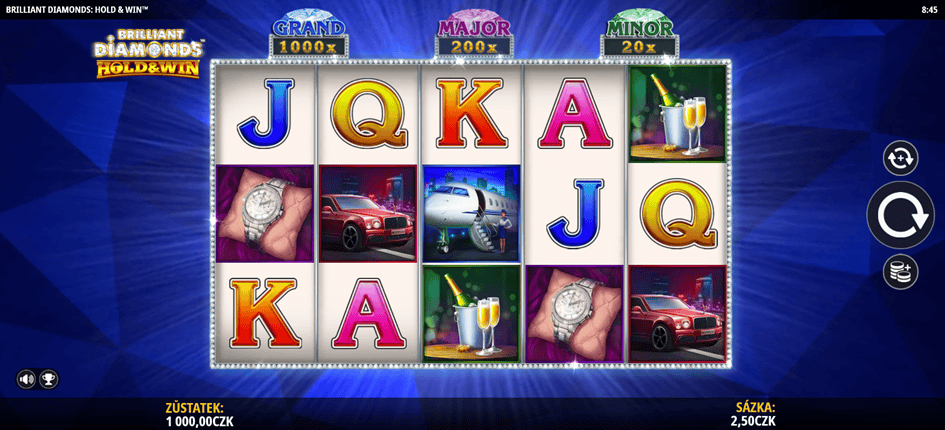 Hra Brilliant Diamonds: Hold & Win