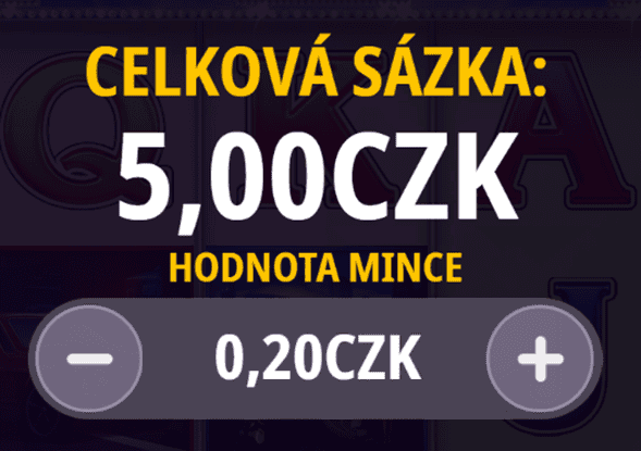 Nastavení sázky