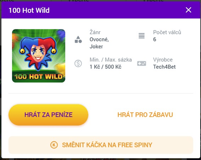 Směna bodů za free spiny