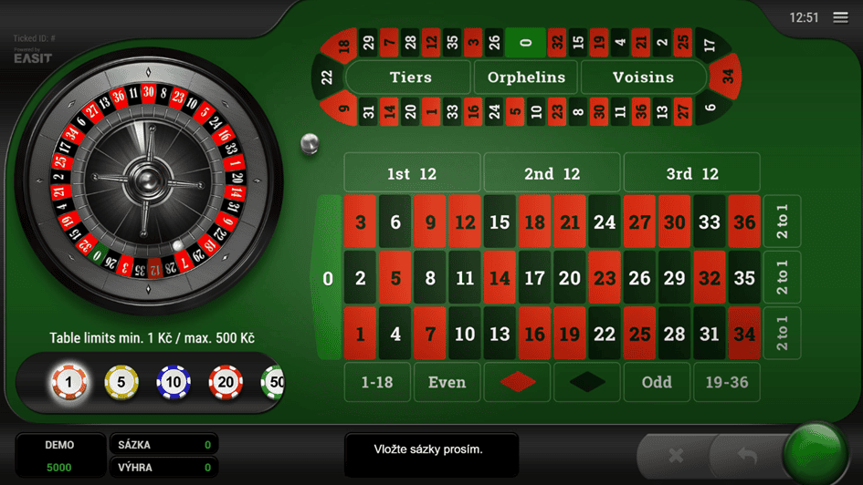 Hra Easit Roulette Platinum