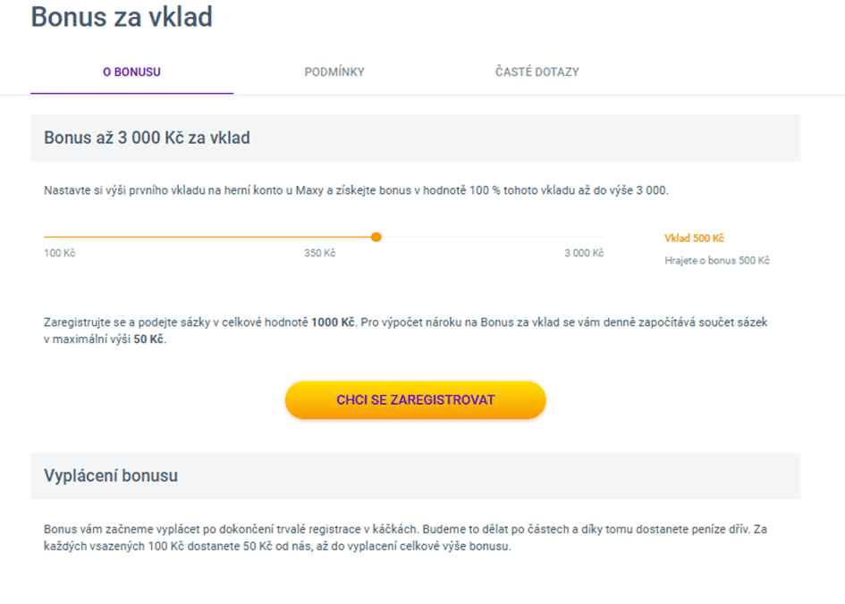 Vkladový bonus pro nové hráče