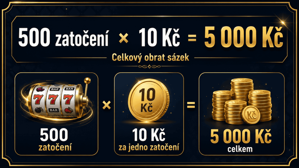 Objem sázek při 500 zatočení za 10 Kč