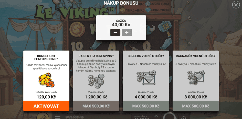 Funkce s nákupem bonusu