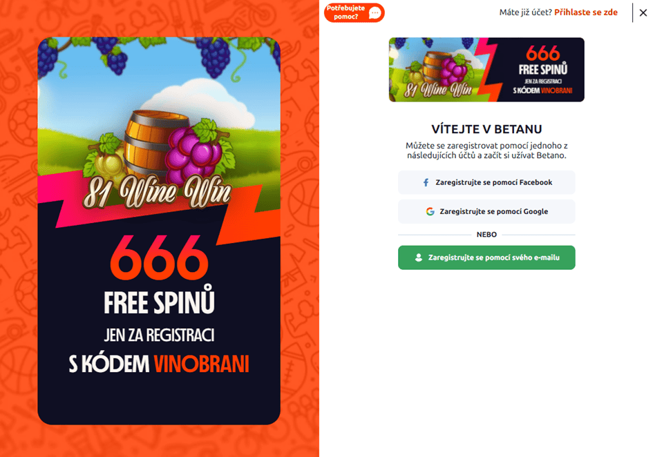 Registrační proces v casinu