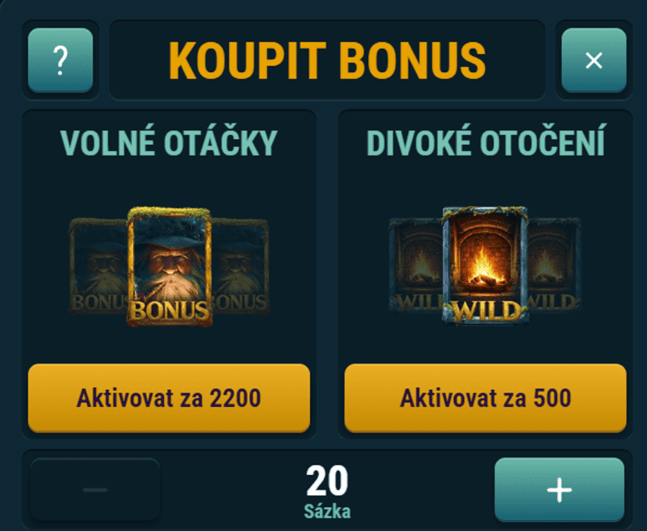 Nákup bonusový otočení