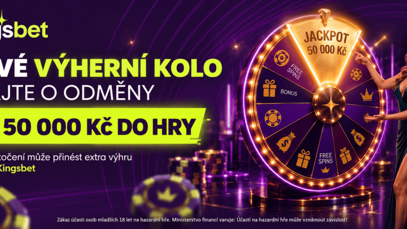 Vylepšené výherní kolo v casinu Kingsbet: Hrajte až o 50 000 Kč do hry!