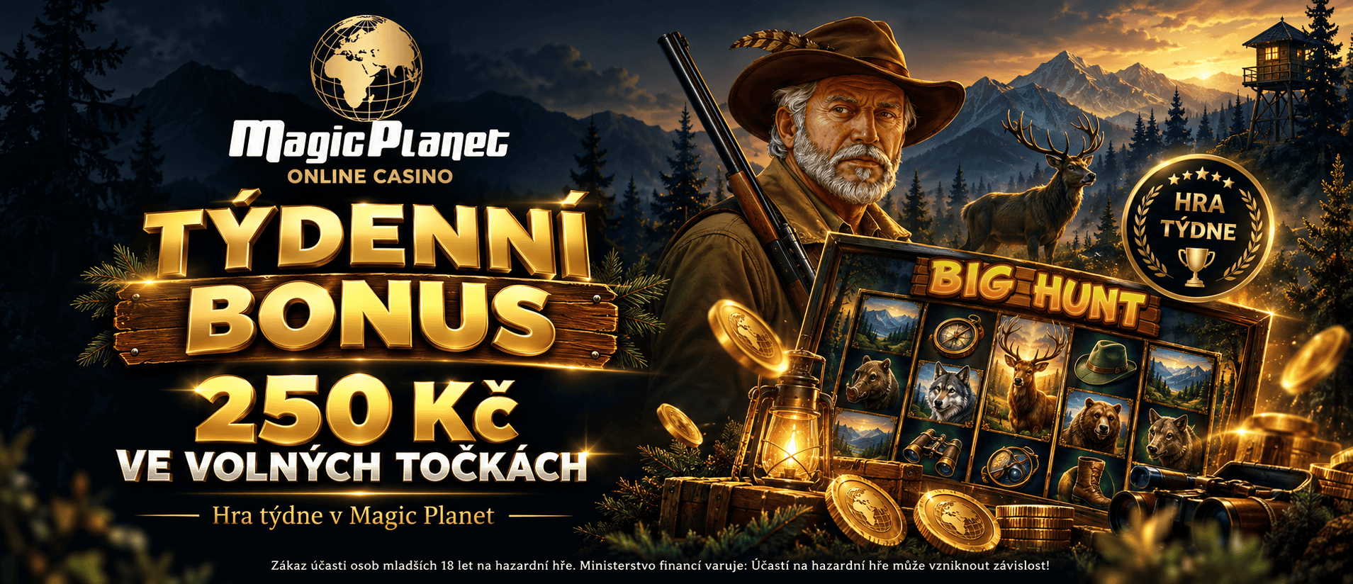 Týdenní bonus od Magic Planet: Berte 250 Kč ve volných točkách!