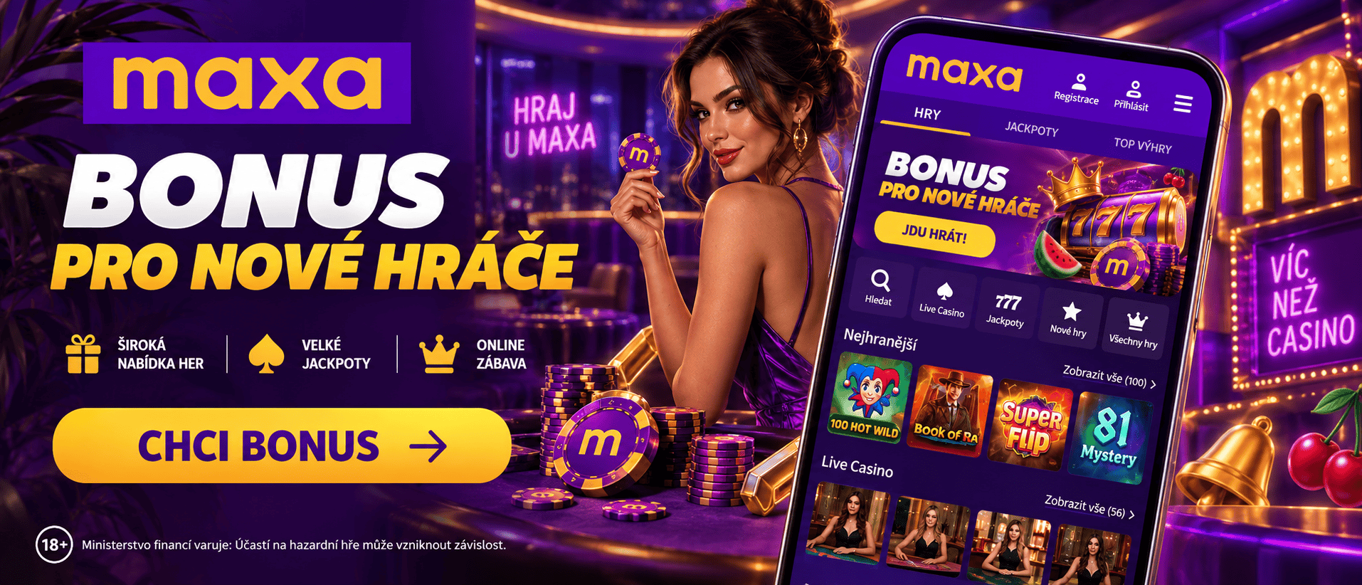 maxa registracni bonus