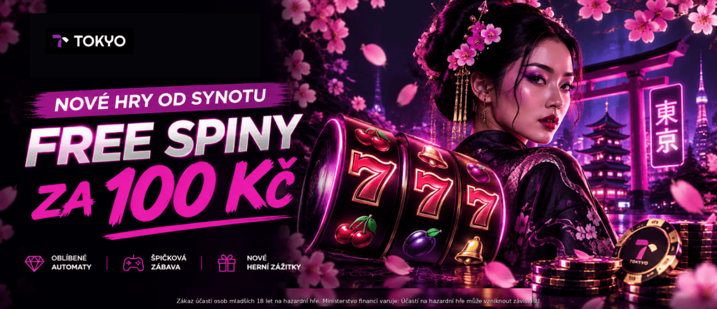 Novinky od Synotu přináší na Tokyo casinu free spiny za 100 Kč
