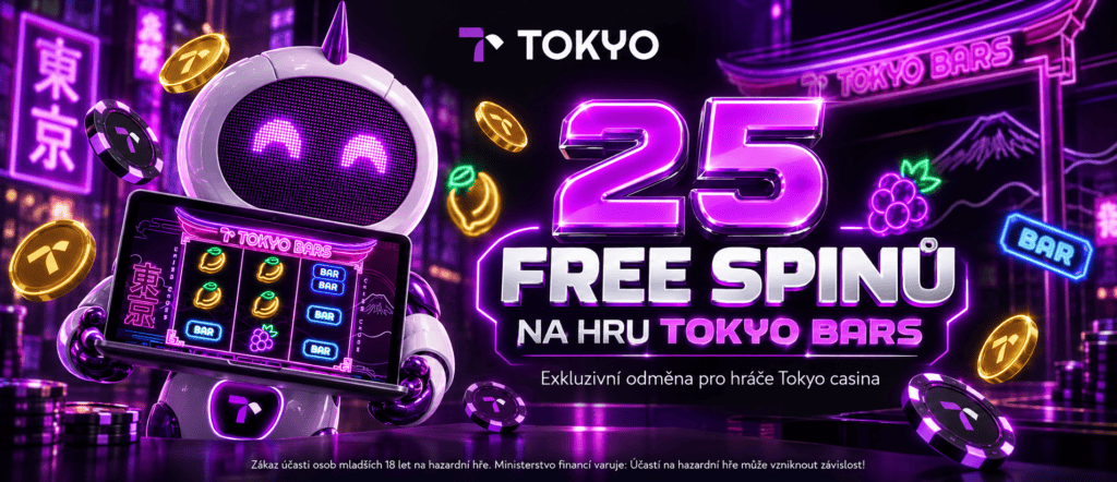 Exkluzivní hra Tokyo Bars na Tokyo casinu přináší hráčům 25 free spinů