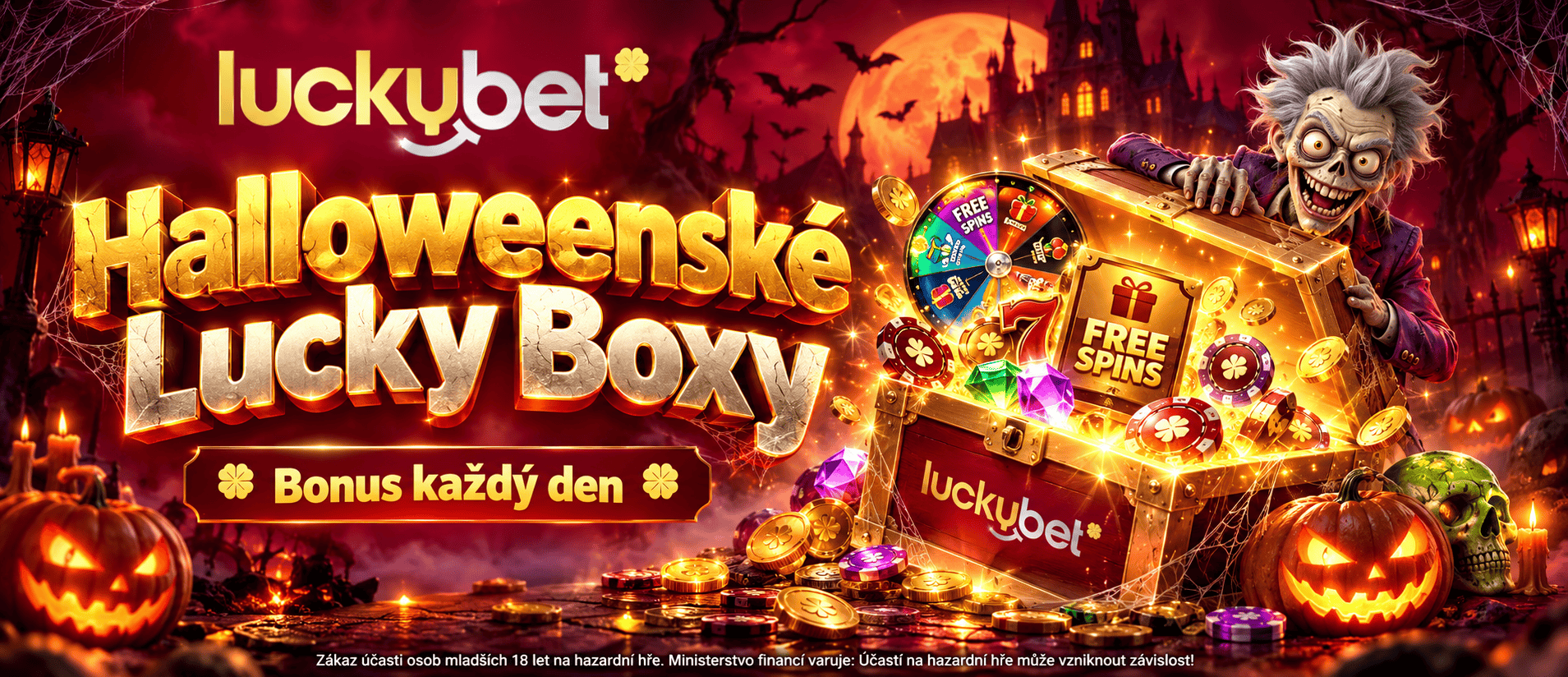 Halloweenské Lucky Boxy od Lucky Bet - vyzvedněte si bonus každý den!