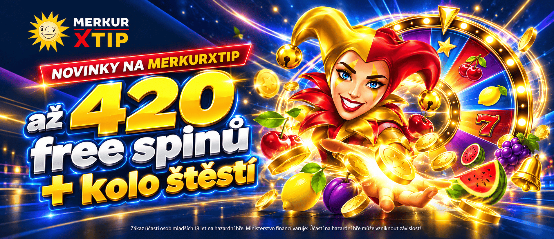 Novinky na MerkurXtip: hrajte o 420 free spinů i roztočení kola štěstí!