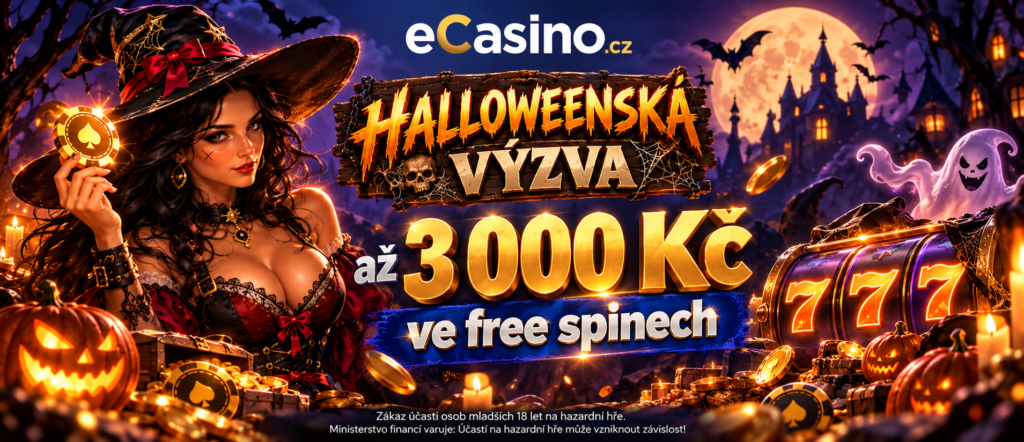 Halloweenská výzva až o 3 000 Kč ve free spinech běží nyní na eCasino.cz