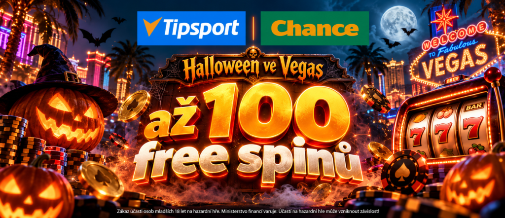 Přijďte si až pro 100 free spinů do Halloween ve Vegas na Tipsportu a Chanci