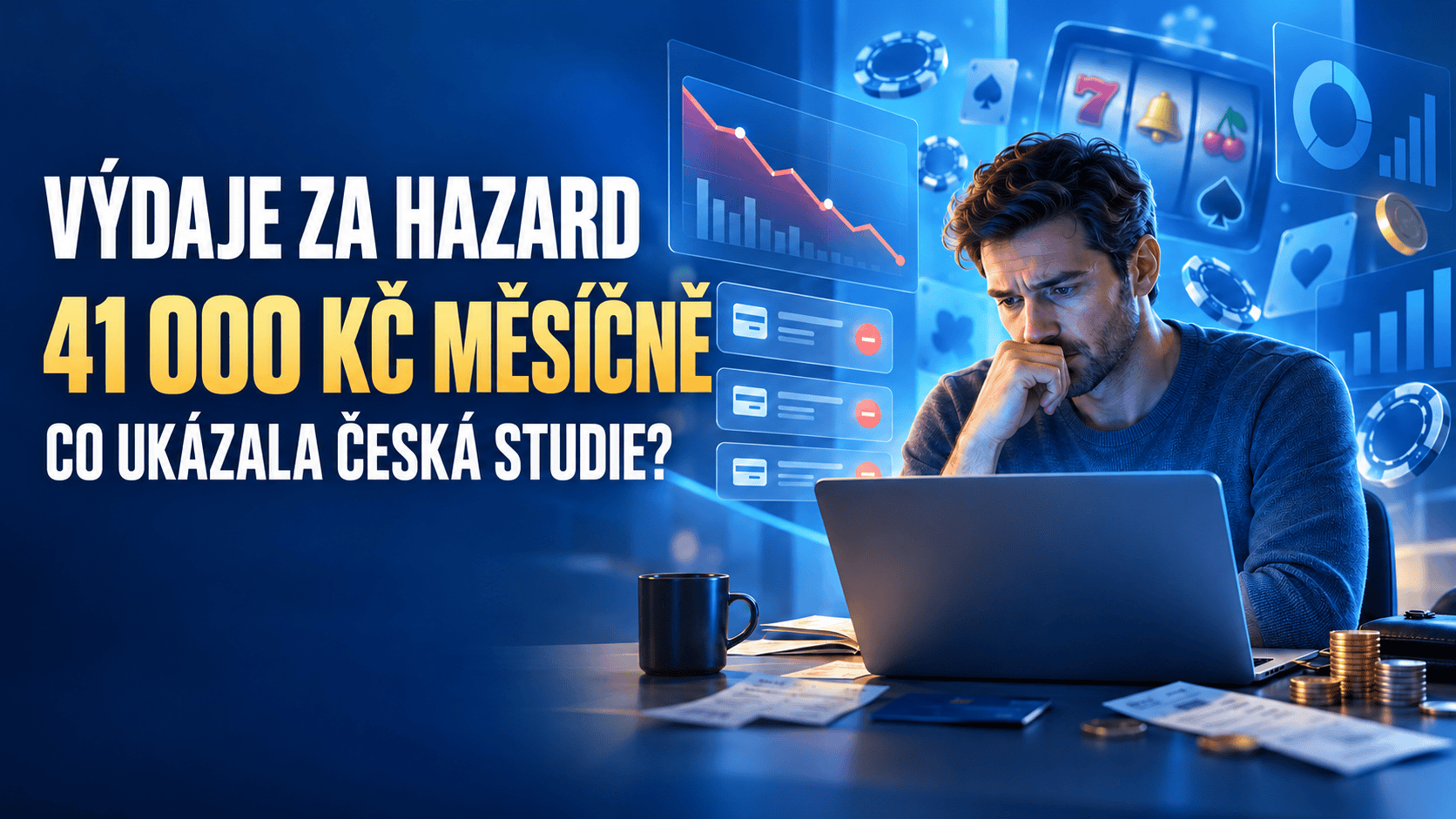 Hráči před léčbou vydávali za hazard 41 000 Kč měsíčně. Co ukázala česká studie?