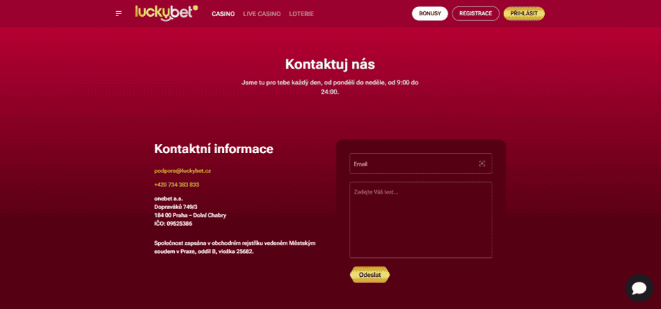 Možnosti zákaznické podpory