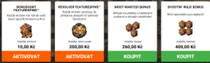 Možnost nákupu bonusů