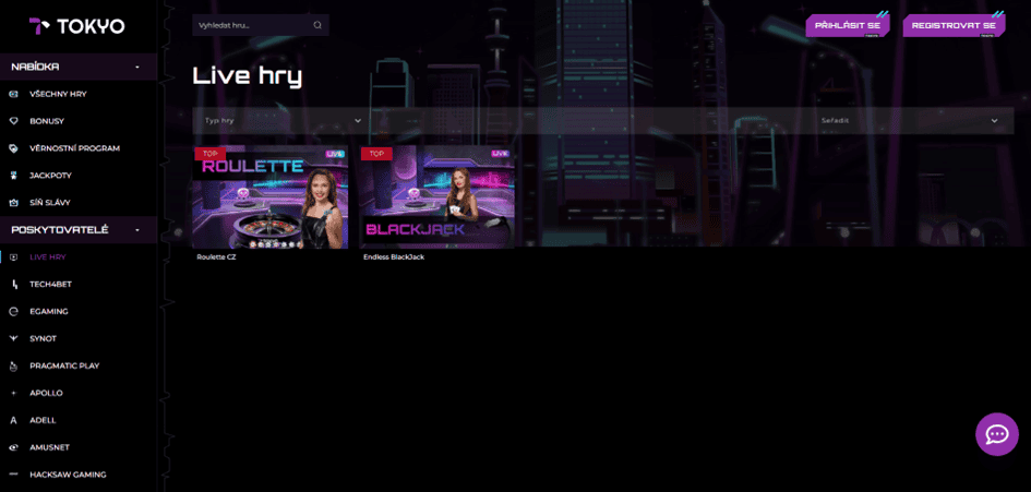 Live casino