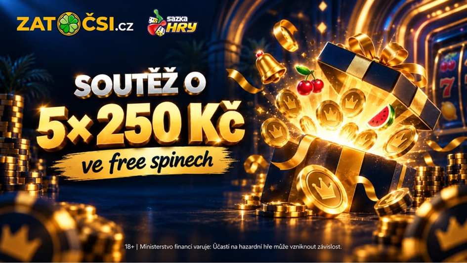 Soutěž se Sazka Hrami: Hrajte se Zatočsi.cz o 5× 250 Kč ve free spinech!