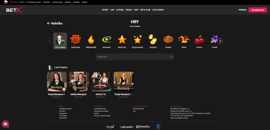 Live casino