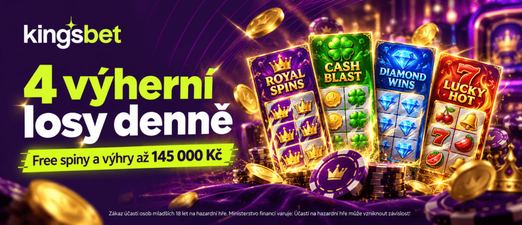 Stírejte výherní losy od Kingsbet a získejte free spiny a až 145 000 Kč!