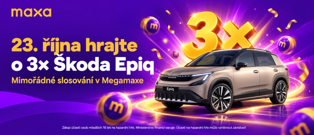Hrajte 23. října s Megamaxou 3x Škoda Epiq