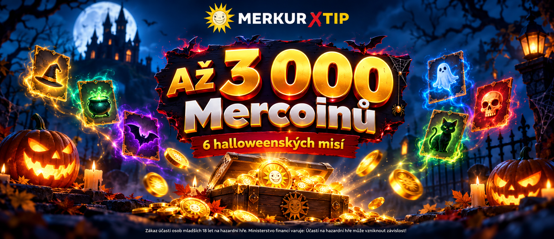 6 halloweenských misí na MerkurXtip: získejte až 3 000 Mercoinů!