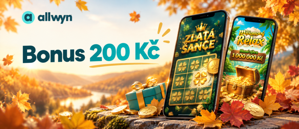 Berte podzimní bonus 200 Kč na stíracích losech Allwyn